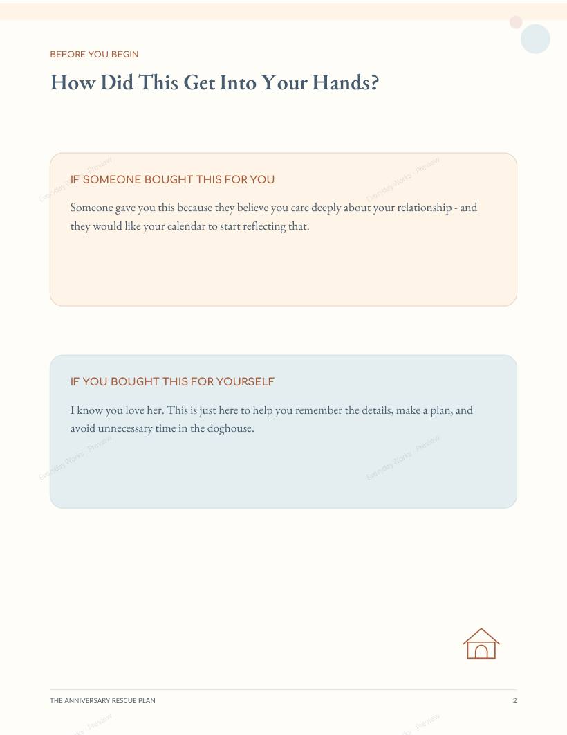 Anniversary Rescue Plan — For the Busy Husband sample page 2
