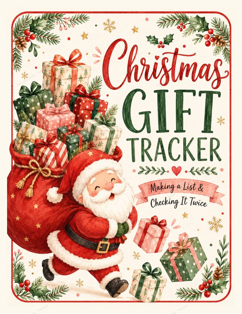 Christmas Gift Tracker sample page 1