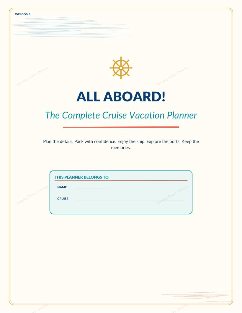 Cruise Planner sample page 2