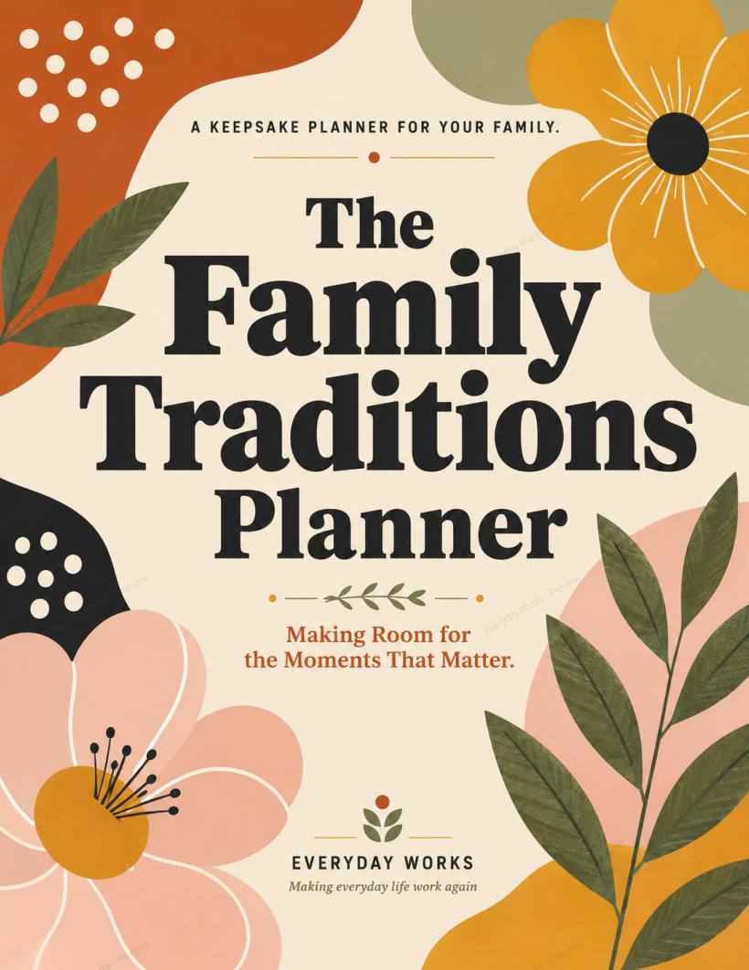 Family Tradition Binder printable cover