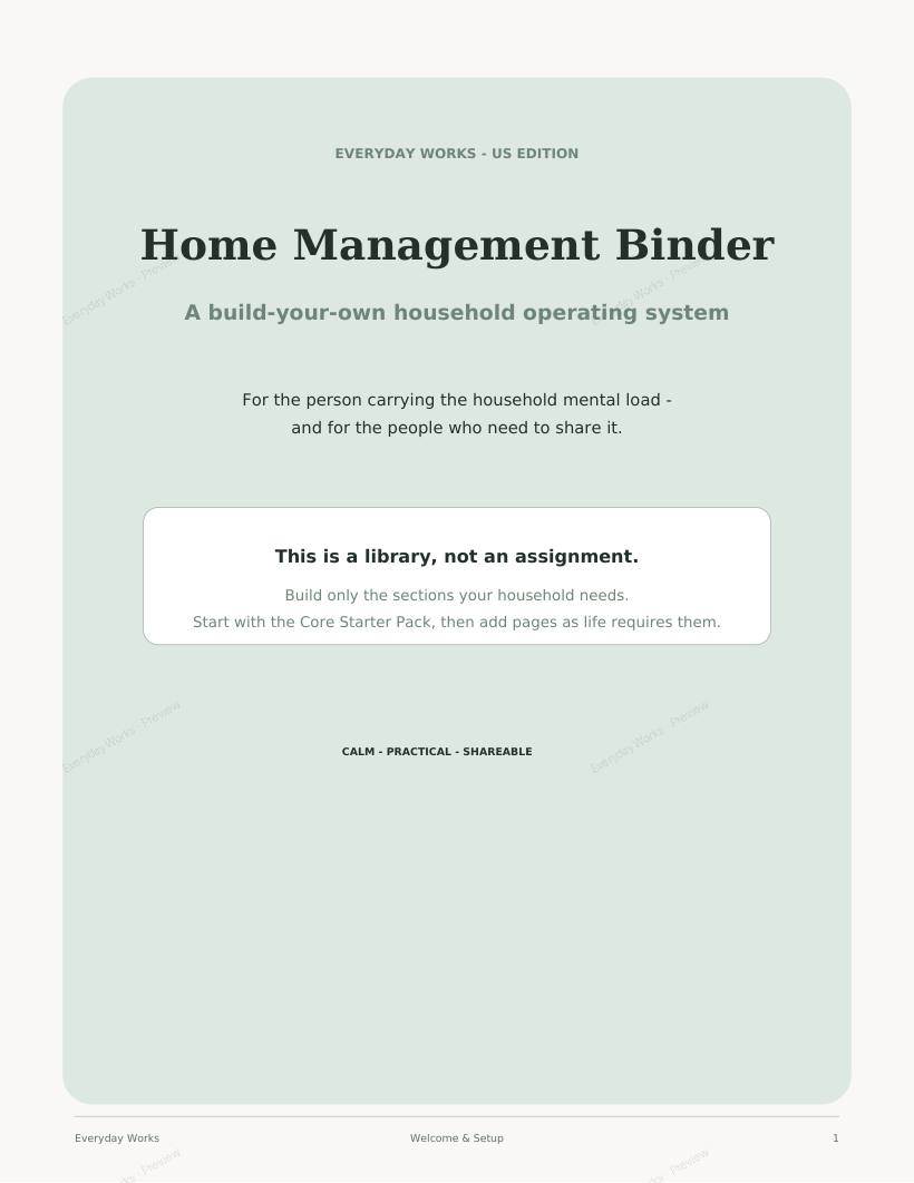 Home Management Binder