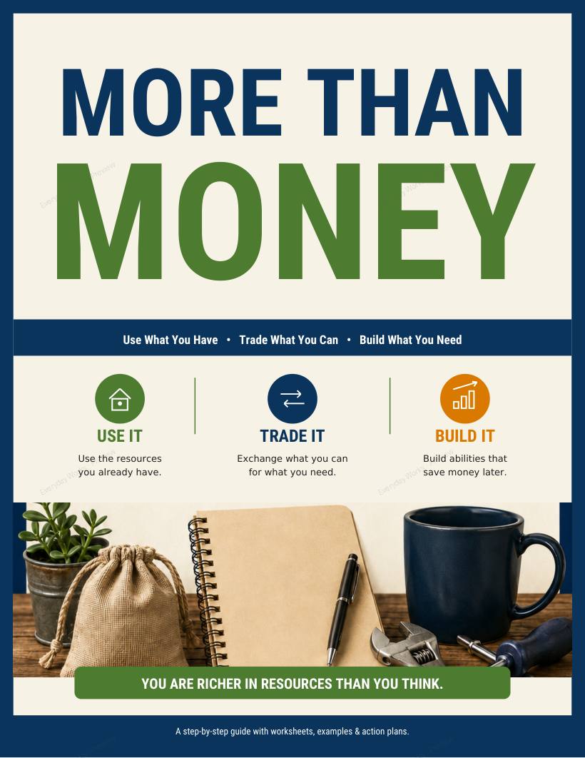 More Than Money printable cover