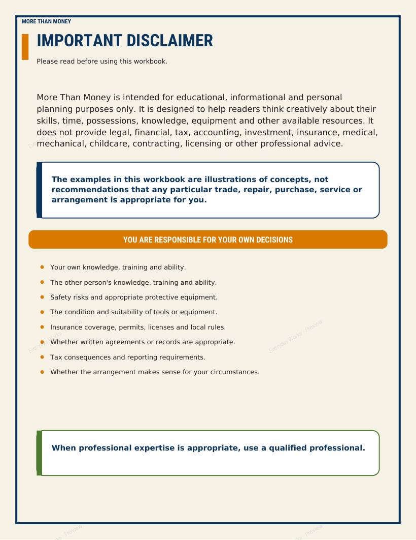 More Than Money sample page 2