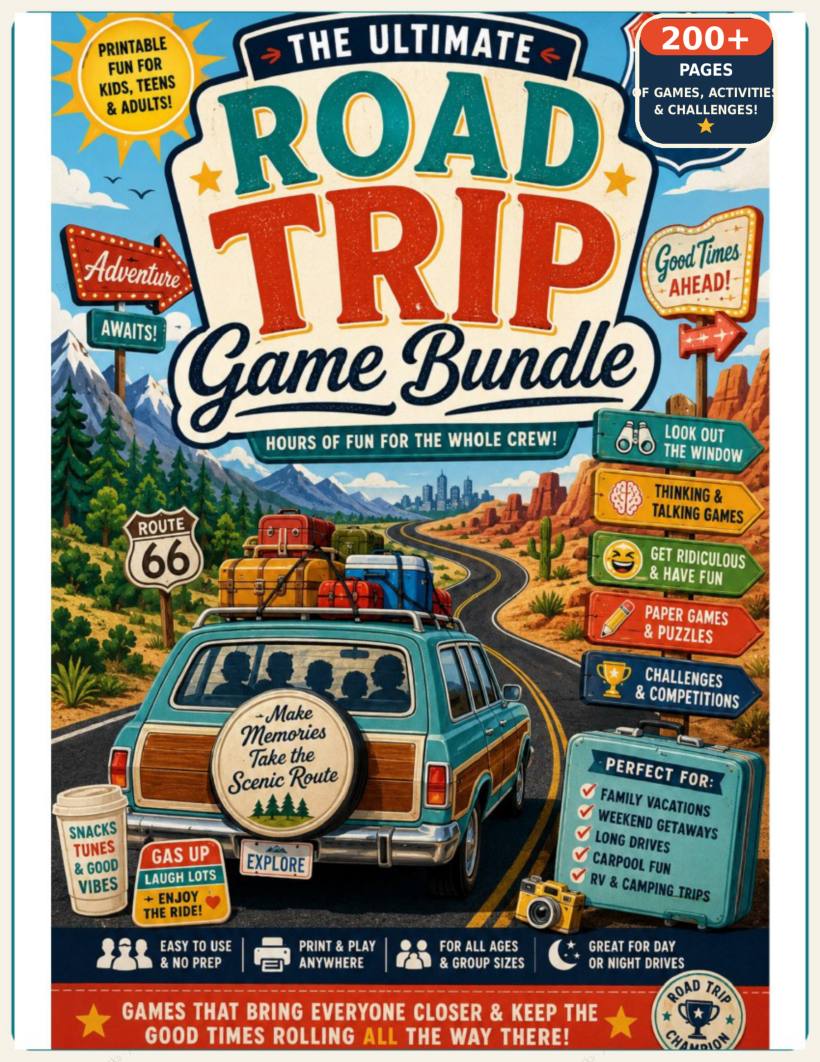 Road Trip Games — Book 1 printable cover