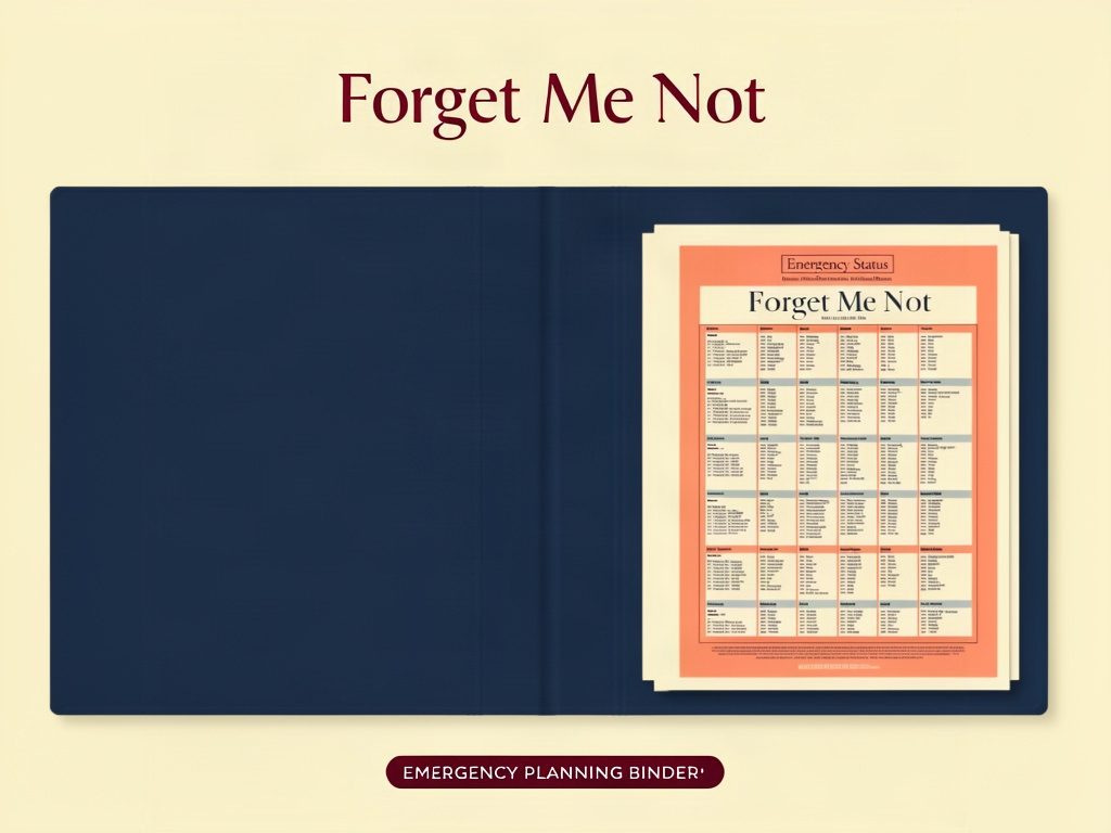 Forget Me Not: Family Emergency & Life Happens Binder printable cover